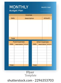 Beautiful budget planner design template