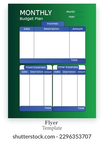 Beautiful budget planner design template