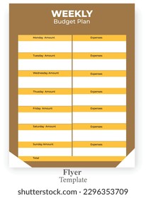 Beautiful budget planner design template