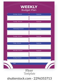 Beautiful budget planner design template