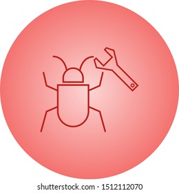 Beautiful Bug fixing vector line icon