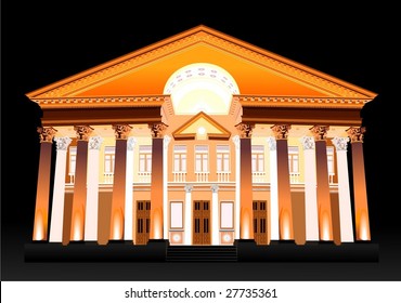 Beautiful building with illumination