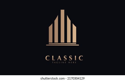 plantilla de monogramo del logotipo del vector de construcción hermoso