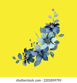Hermosa ilustración vectorial de conjunto floral