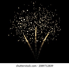 Beautiful bursting firework. Vector illustration