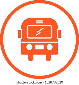 Beautiful Bus Vector Glyph icon