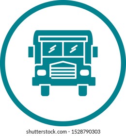 Beautiful Bus Vector Glyph Icon