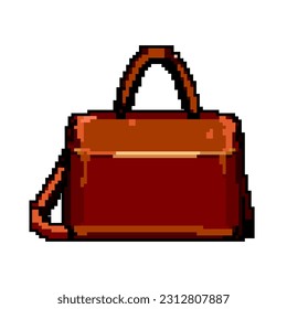 beautiful business bag game pixel art retro vector. bit beautiful business bag. old vintage illustration