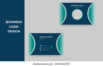 Beautiful business card template Clean professional business card template, simple clean template vector design.