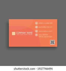 A beautiful business card template (orange theme). Completely a creative design.