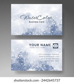 Beautiful business card template with watercolor