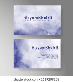 Beautiful business card template with watercolor