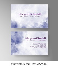 Beautiful business card template with watercolor