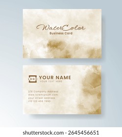 Beautiful business card template with watercolor