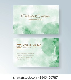 Beautiful business card template with watercolor