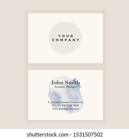 Beautiful Business Card Watercolor Card Template