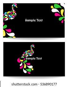 beautiful business card for your business with pattern.