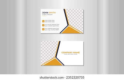 Beautiful business cards with the company's logo in a minimalist and modern layout Visitor's card template in vector format for business use. A vector illustration's design.