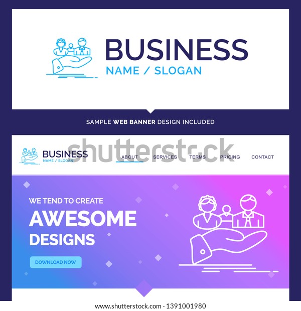 Beautiful Business Concept Brand Name insurance,\
health, family, life, hand Logo Design and Pink and Blue background\
Website Header Design template. Place for Slogan / Tagline.\
Exclusive Website\
banne