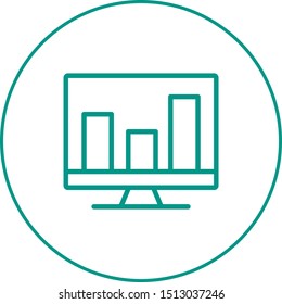 Beautiful Business graph vector line icon