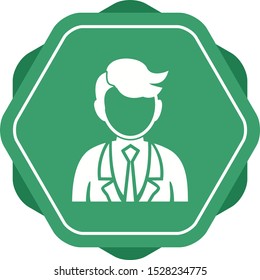 Beautiful Business man Vector Glyph icon