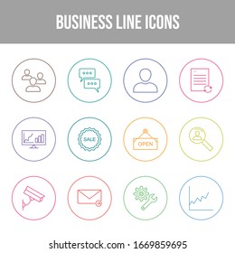 Conjunto de iconos de vector de negocio hermoso