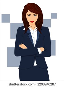 beautiful business woman with neat clothes