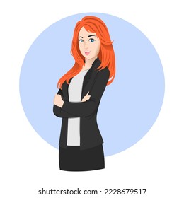 beautiful business woman vector illustration
