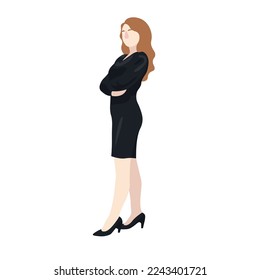 Beautiful businesswoman on white background