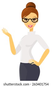 Beautiful businesswoman. Vector