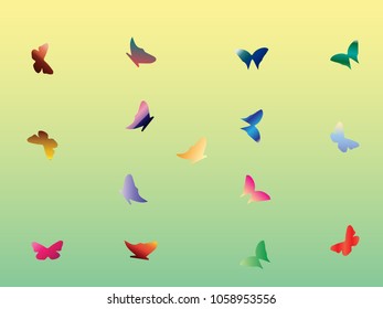 Beautiful butterflies background