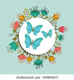 beautiful butterflies design 