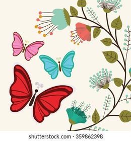 beautiful butterflies design 