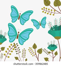 beautiful butterflies design 