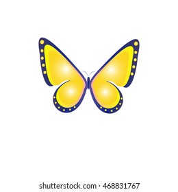 beautiful  butterflies, isolated on a white
