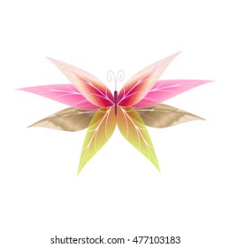 beautiful  butterflies, isolated on a white