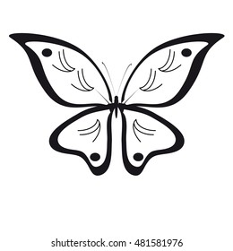 beautiful butterflies, isolated on a white