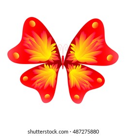 beautiful  butterflies, isolated on a white 
