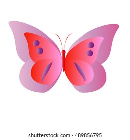 beautiful  butterflies, isolated on a white