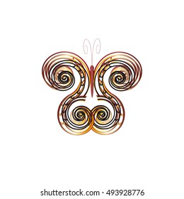 beautiful  butterflies, isolated on a white