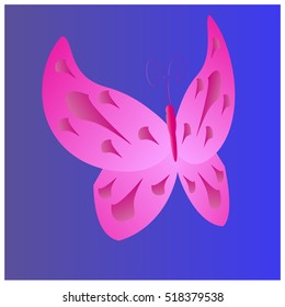 beautiful  butterflies, isolated on a white