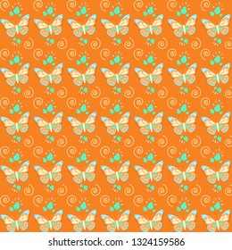 Beautiful butterflies pattern. abstract animal background. multicolored. modern design. vector illustration