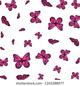 beautiful butterflies pattern background