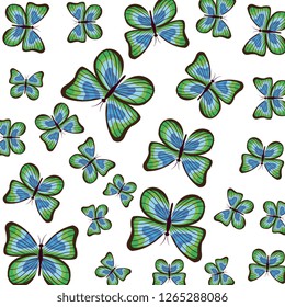 beautiful butterflies pattern background