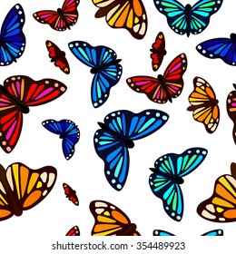 beautiful butterflies saturated color pattern