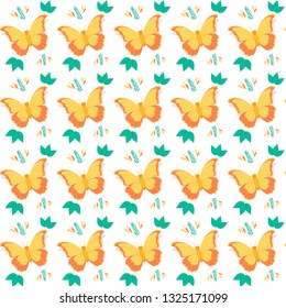 Beautiful butterflies seamless pattern. abstract animal background. multicolored. modern design. vector illustration. trendy vector design