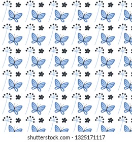 Beautiful butterflies seamless pattern. abstract animal background. multicolored. modern design. vector illustration. trendy vector design