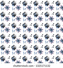Beautiful butterflies seamless pattern. abstract animal background. multicolored. modern design. vector illustration. trendy vector design
