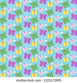 Beautiful butterflies seamless pattern. abstract animal background. multicolored. modern design. vector illustration. trendy vector design