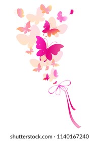 Beautiful butterflies set, vector